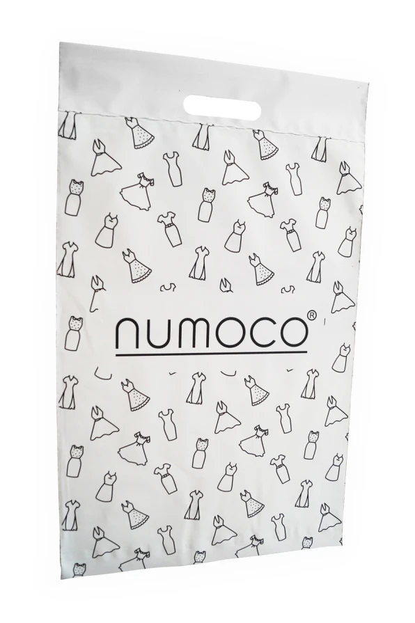 0-6 Small fillbag - white matt + black numoco logo with handle
