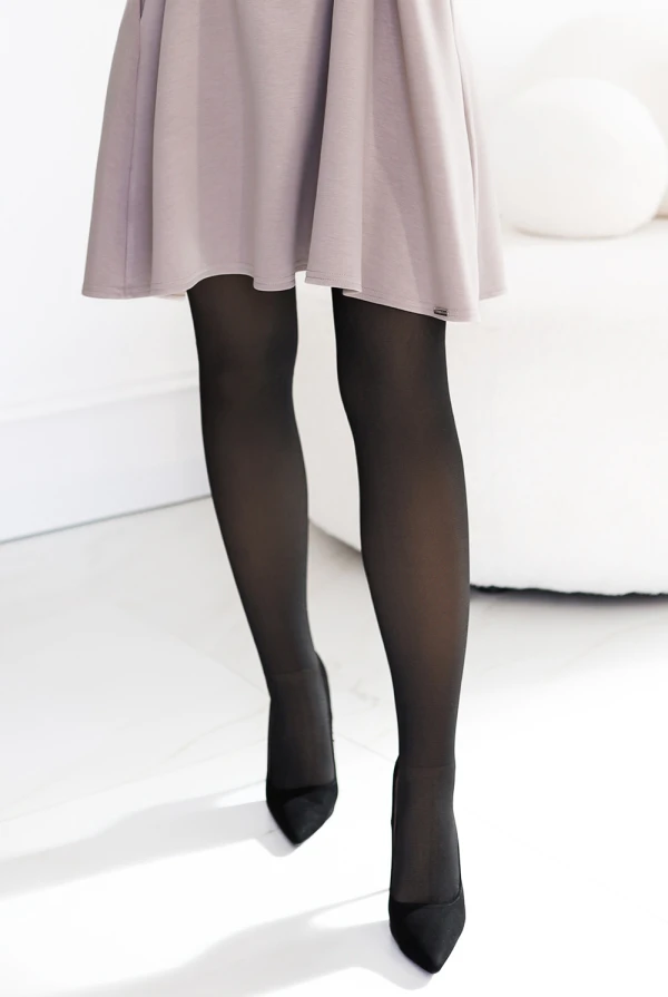 Elastic insulated tights for the fall/winter season - black